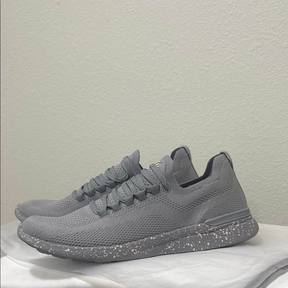 APL Gray Sneakers with Pink & White